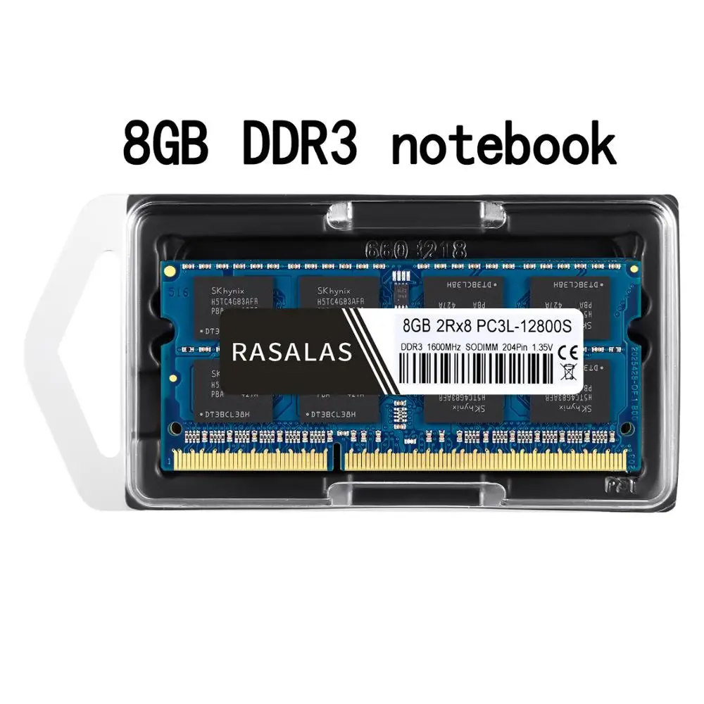 

Rasalas New 8GB Oперативная Nамять DDR3 1333Mhz 1600MHz SO-DIMM Notebook RAM 204Pin Laptop Fully Compatible Memory Sodimm Blue